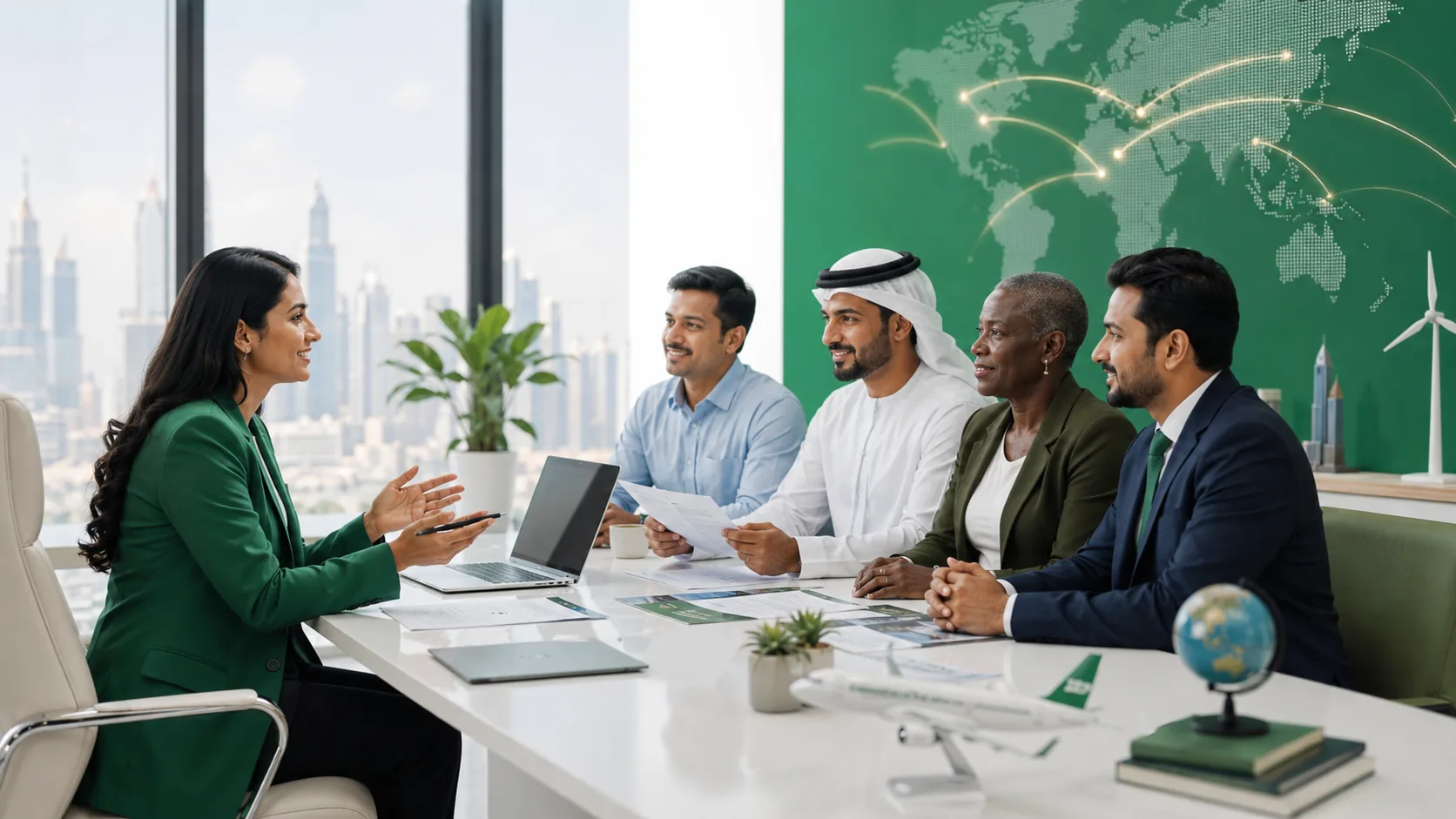Employer consultation meeting with Orbit6 in a modern office
